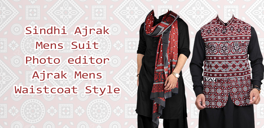 Sindhi Ajrak Man Style Photo montage