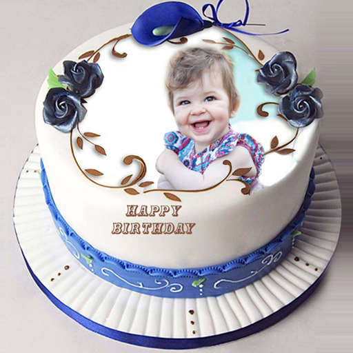 Birthday Cake with Name and Photo on Cake