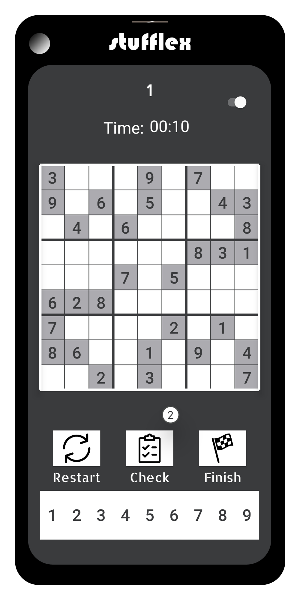 Sudoku: drag and drop