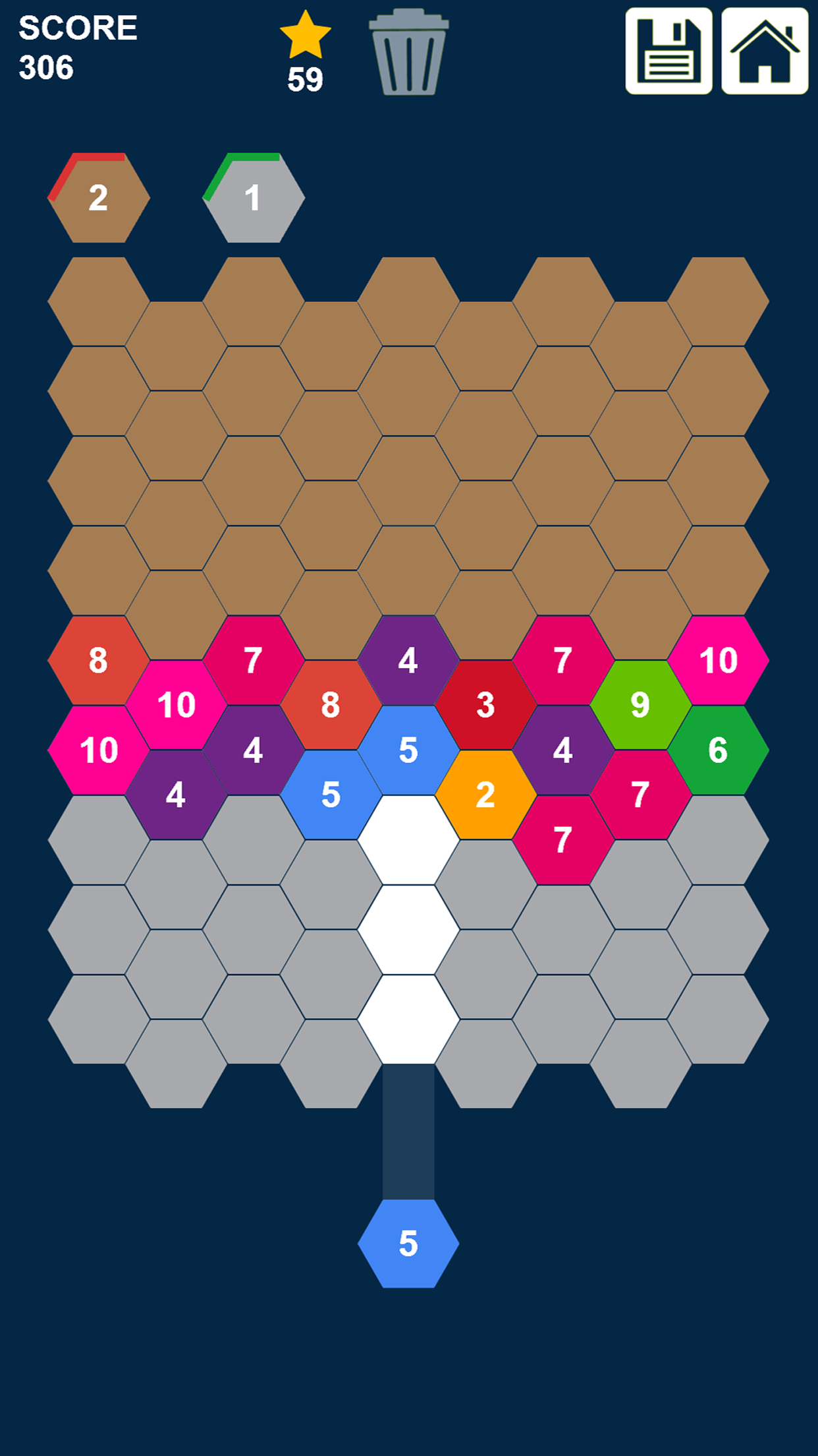 Hexa Attack: Shoot and Merge Numbers
