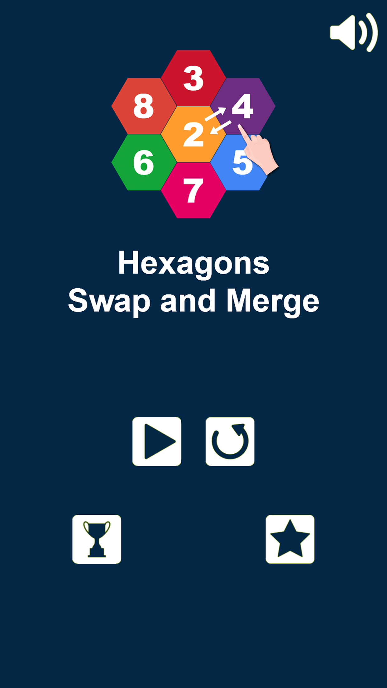 Hexagons: Swap and Merge Numbers