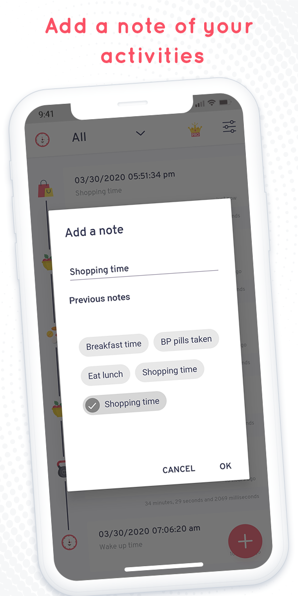 Timestamper: Keep Activity Log with Time and Note