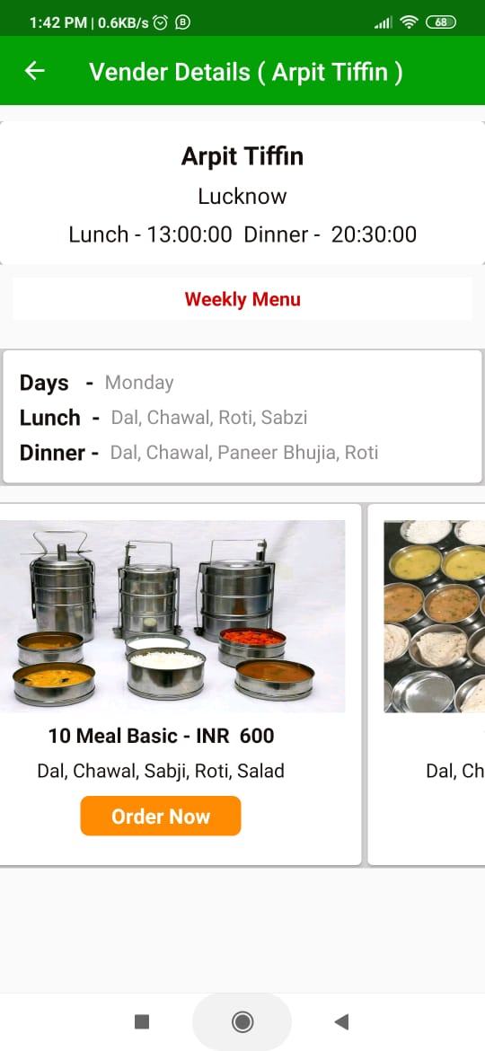 Lucknowi Tiffin - Online Food, Tiffin Delivery