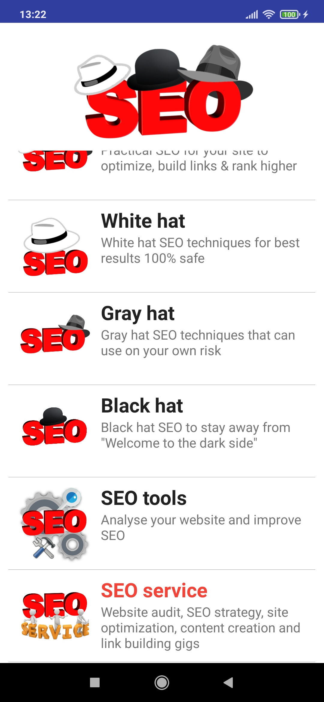 SEO  Hats