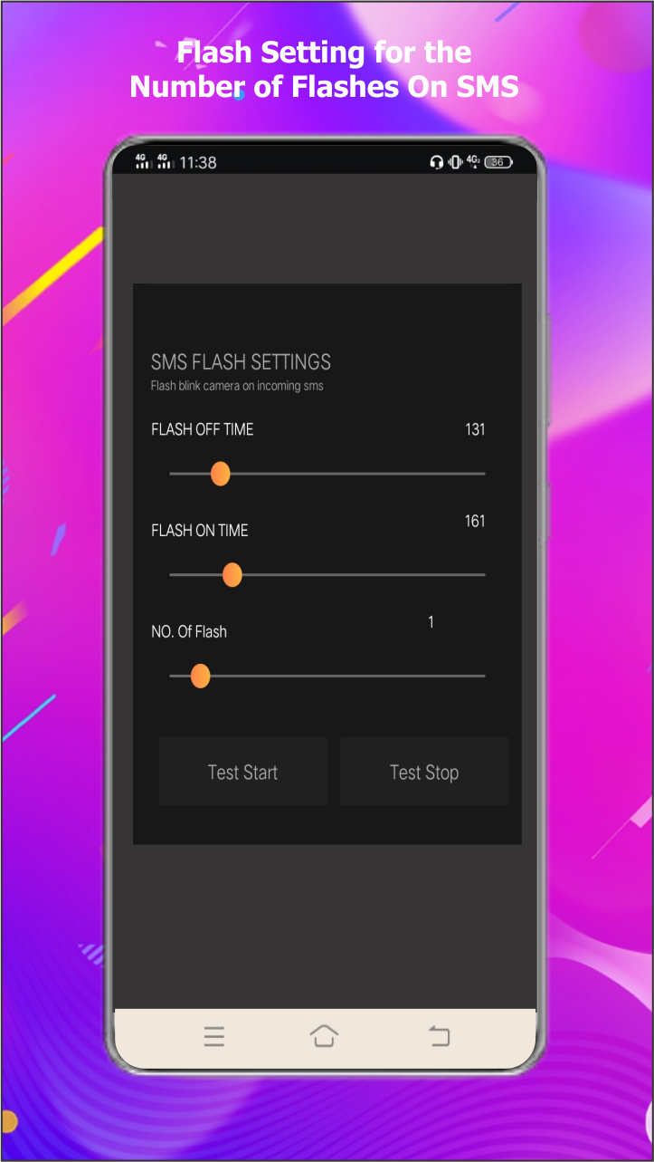Flash on call and SMS, Flash alert notification