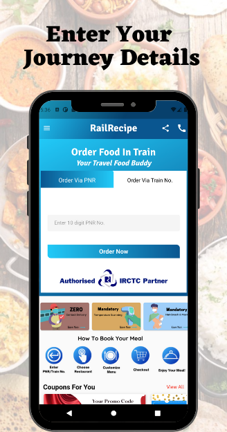 RailRecipe - Food Delivery in Train
