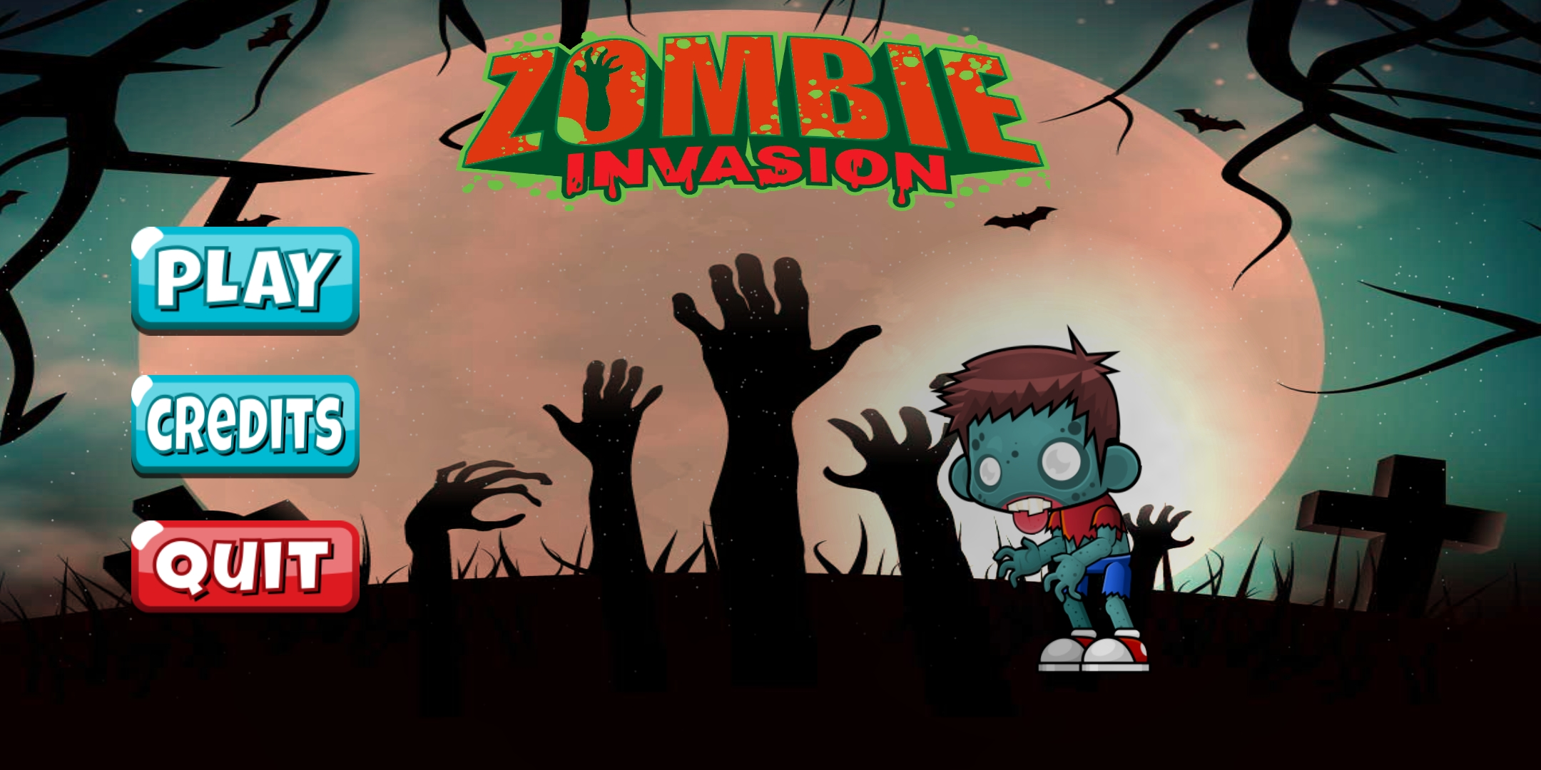 Zombie Invasion : 2D Action Platformer