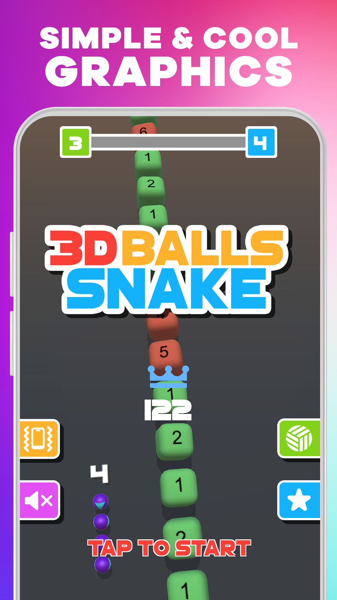 3D Balls Snake: Hit & Run