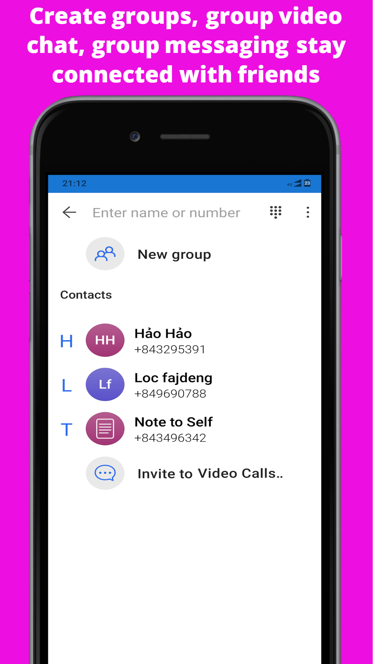 Free messaging voice and video calls