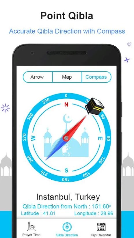 Qibla Compass Azan Prayer time