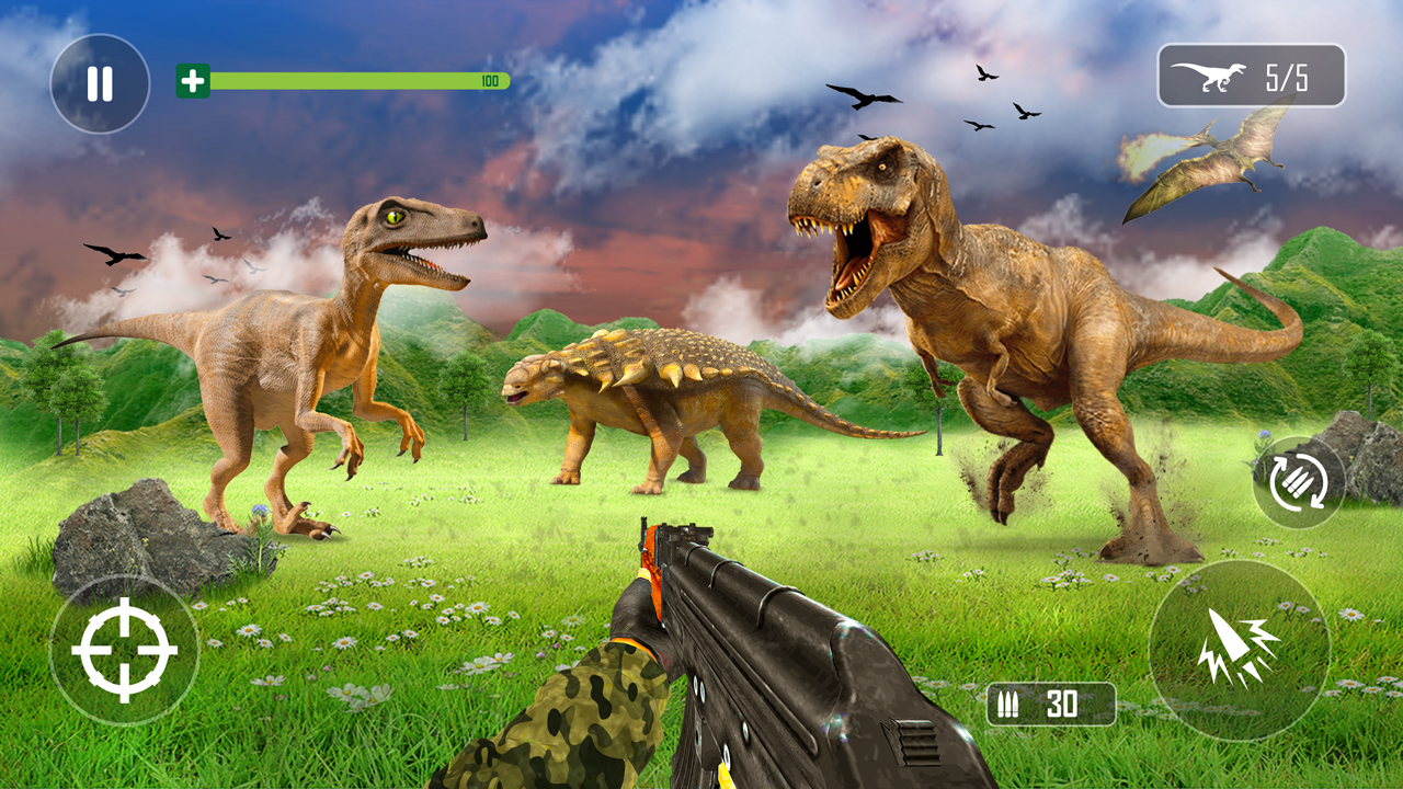 Dinosaur Hunting Dino Attack 3D - Play UNBLOCKED Dinosaur Hunting Dino  Attack 3D on DooDooLove