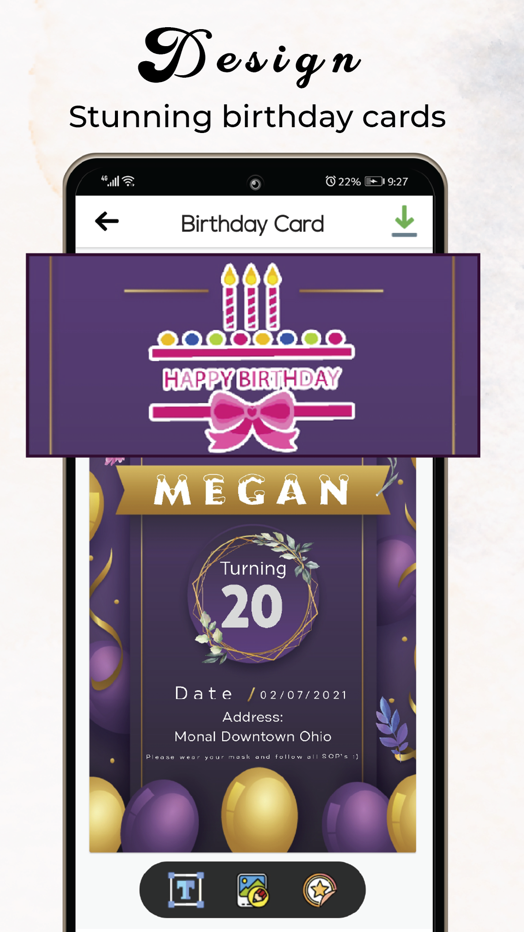 Invitation card  maker/ make your own card