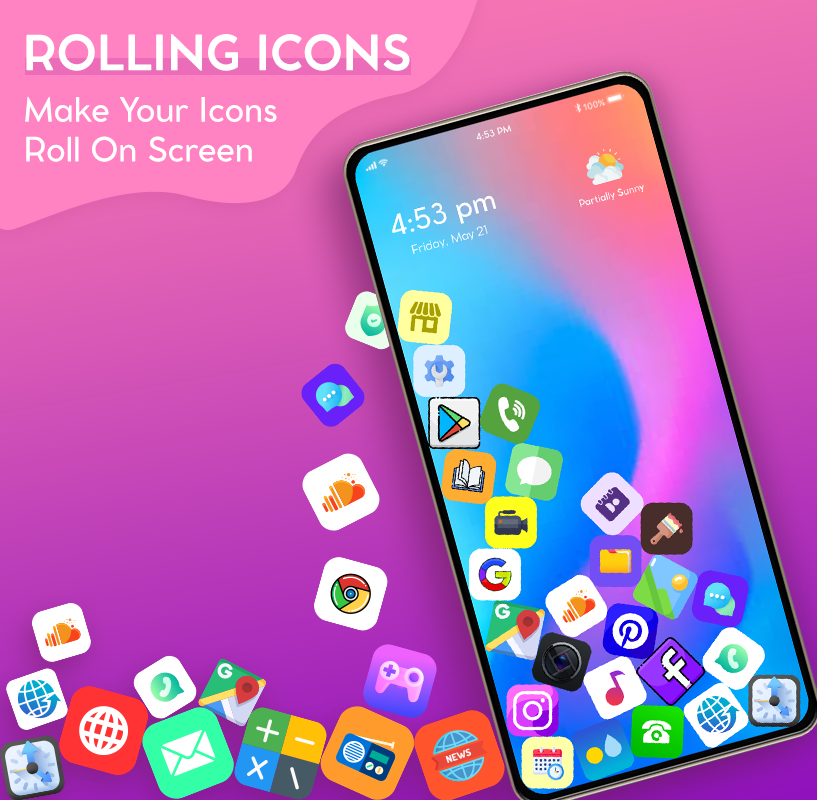 Rolling Icons Gravity Launcher