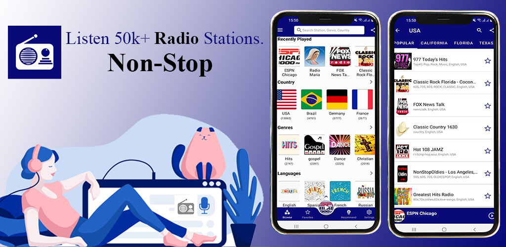 Radio FM: AM, FM, Radio Tuner App