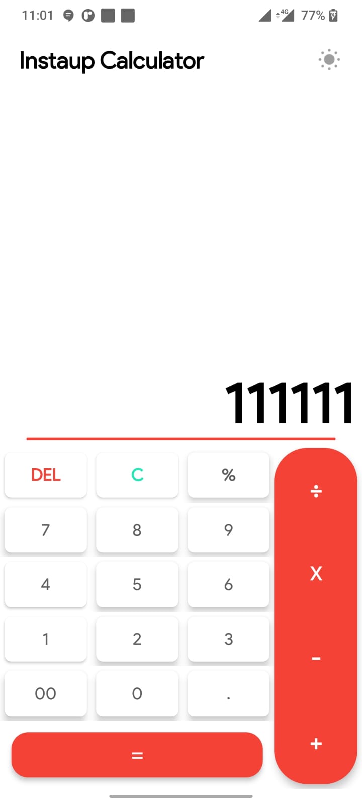 Instaup Calculator