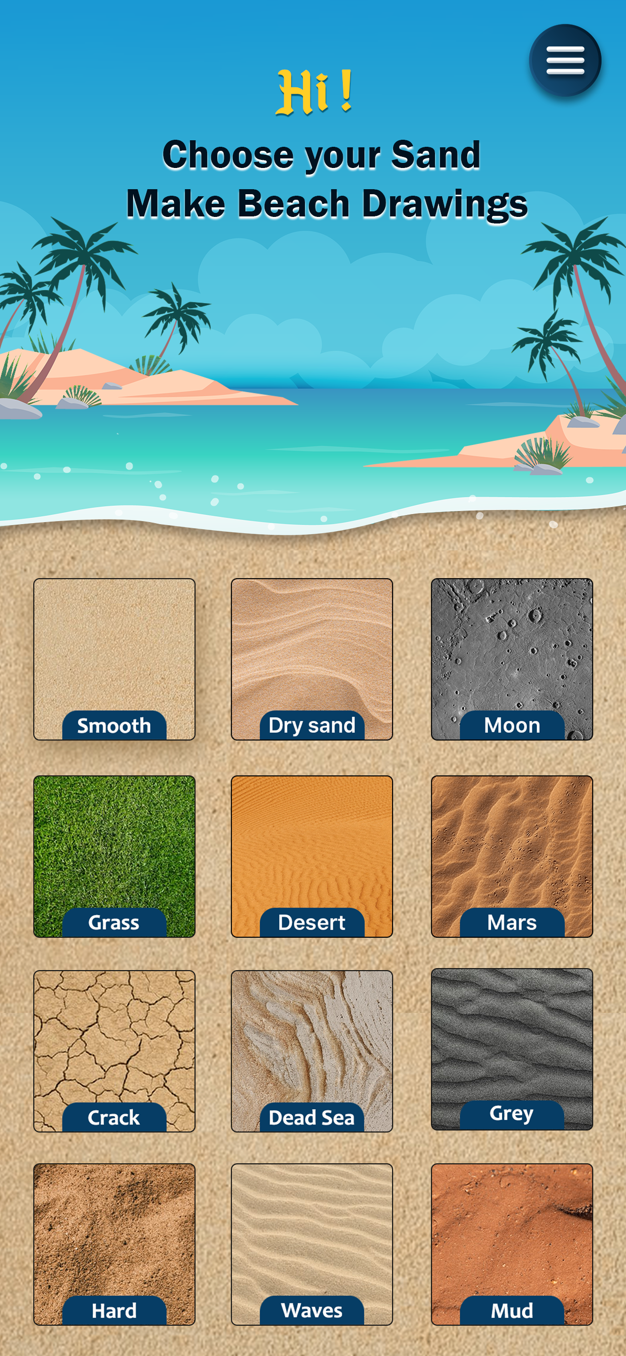 Sand draw: Make beach drawings