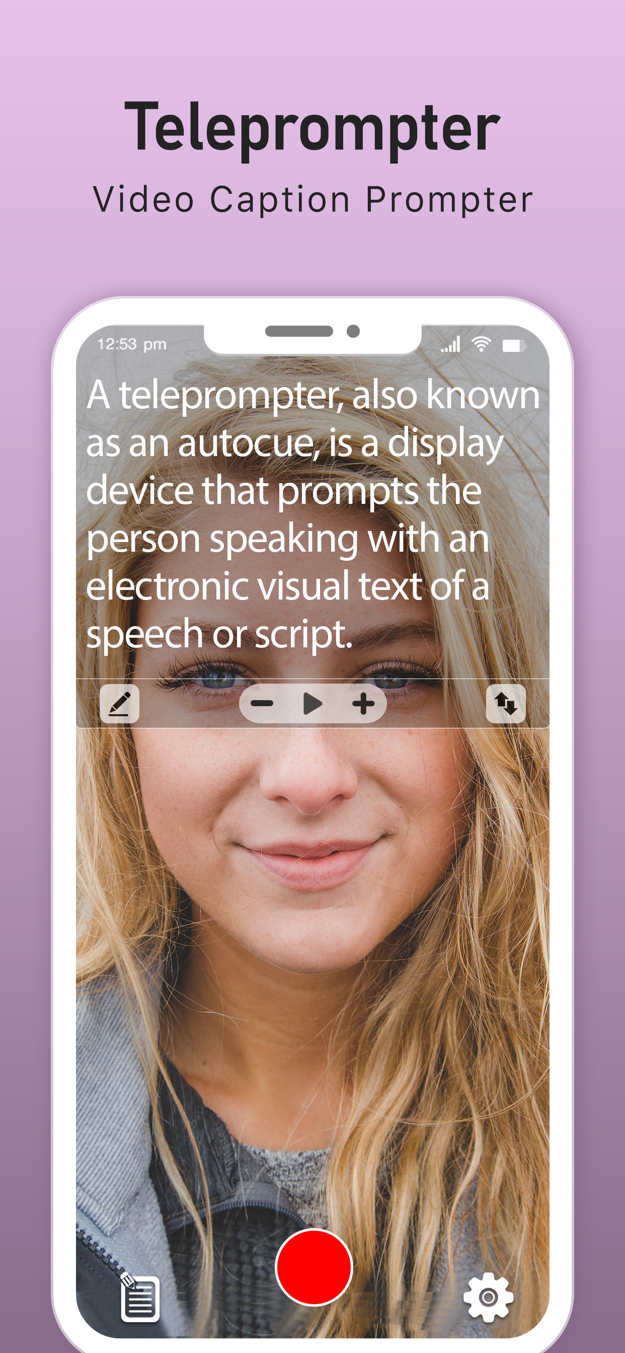 Teleprompter for Video Script