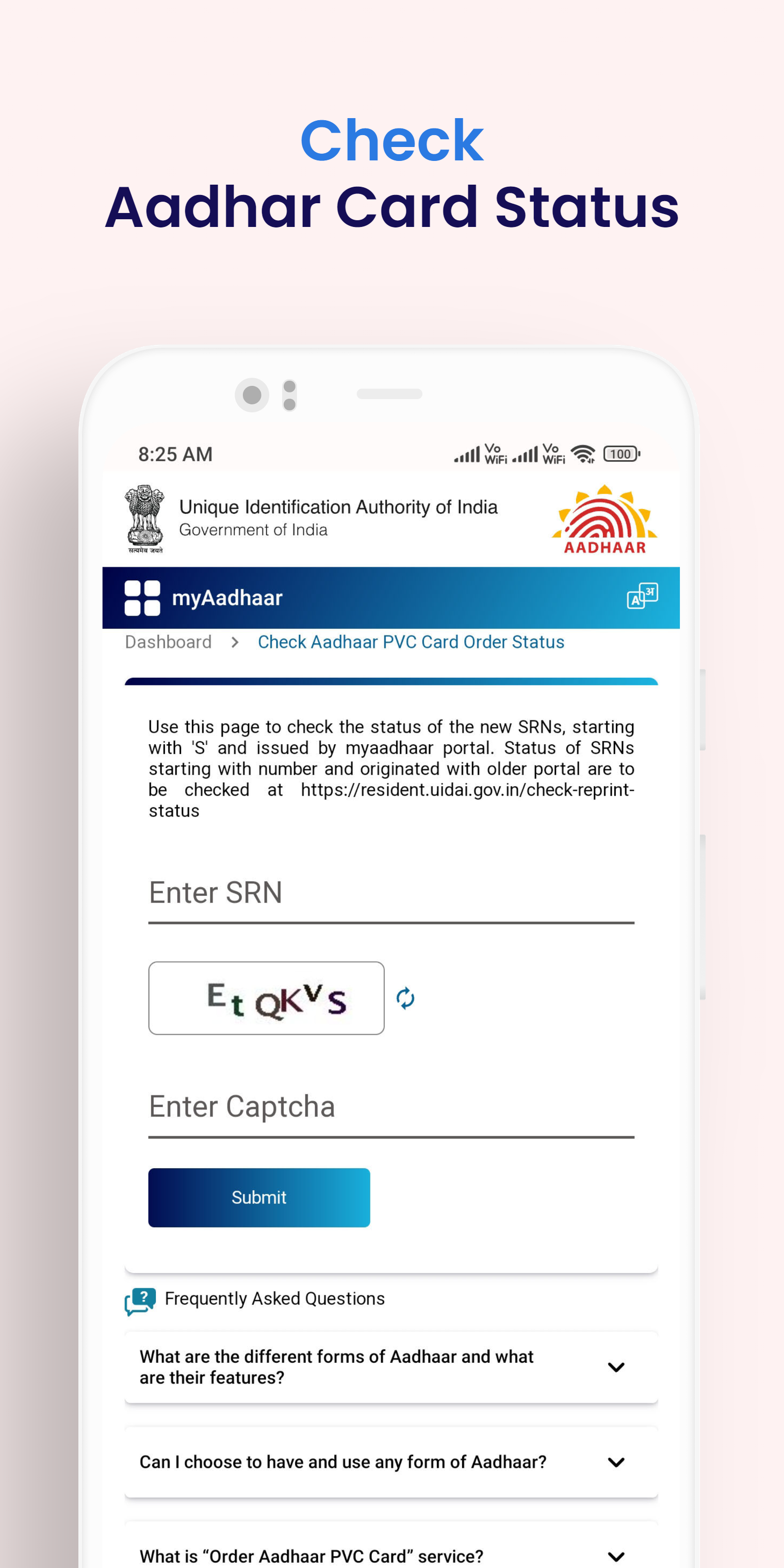 Aadhar Card-Status Check Guide