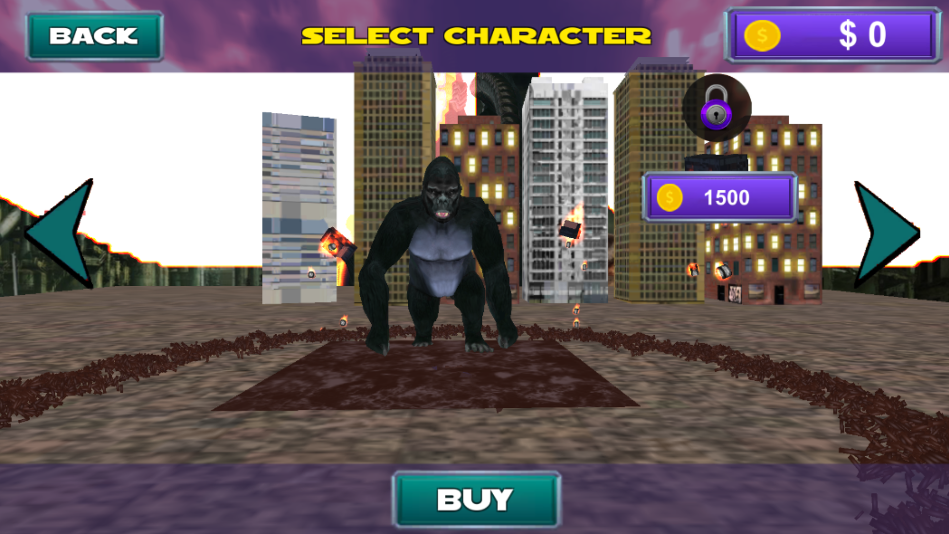 Gorilla Rampage City Attack 3D