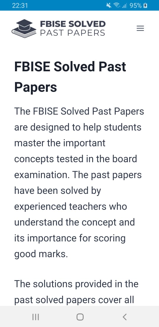 FBISE Past Papers