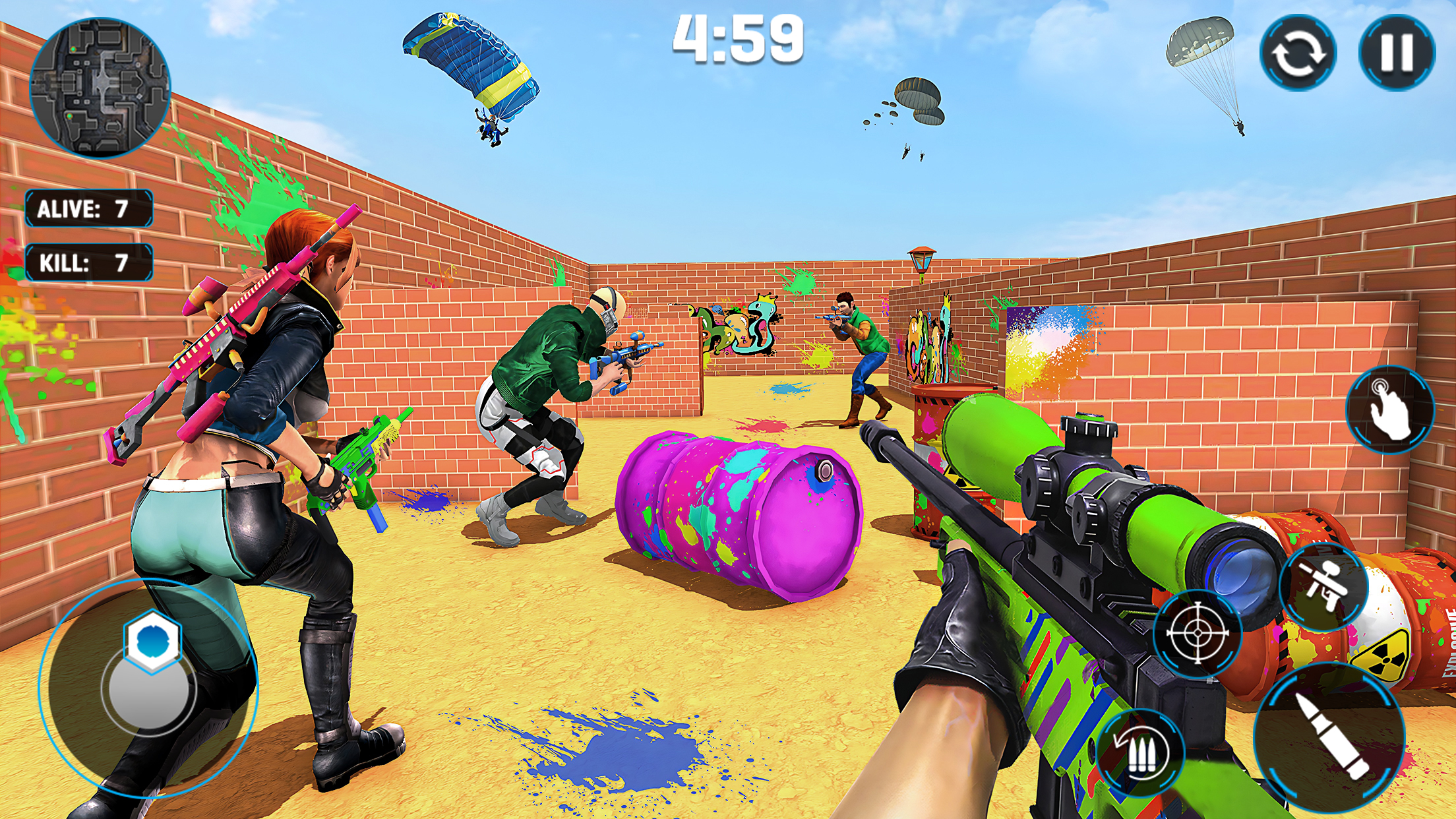 Paintball Gun Shooting Game 3D