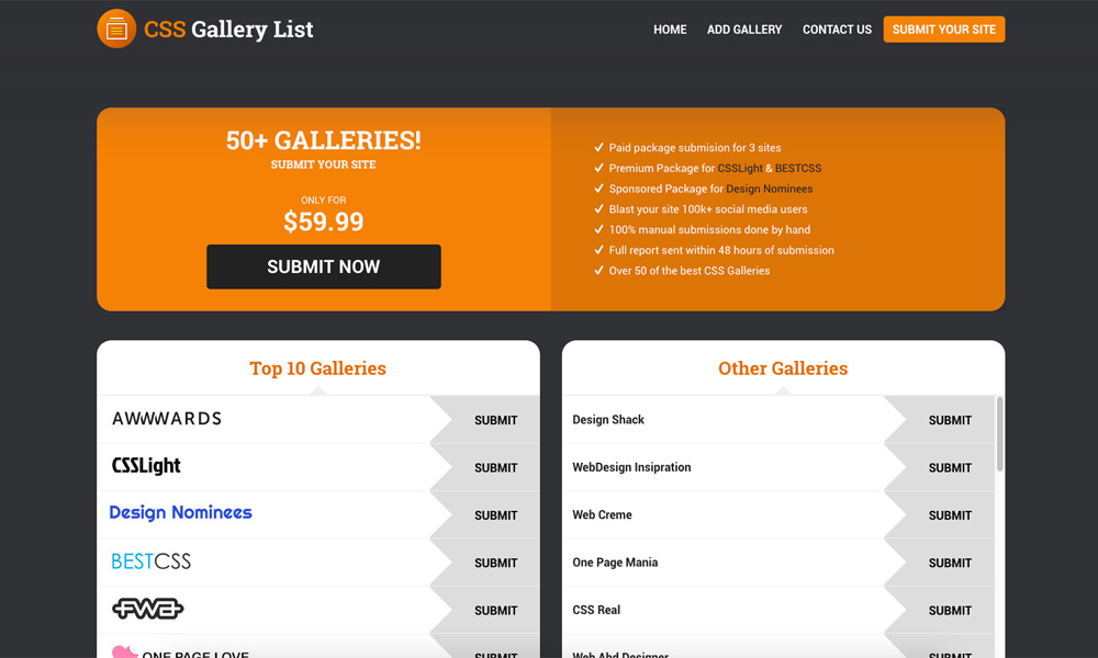 CSS Gallery List