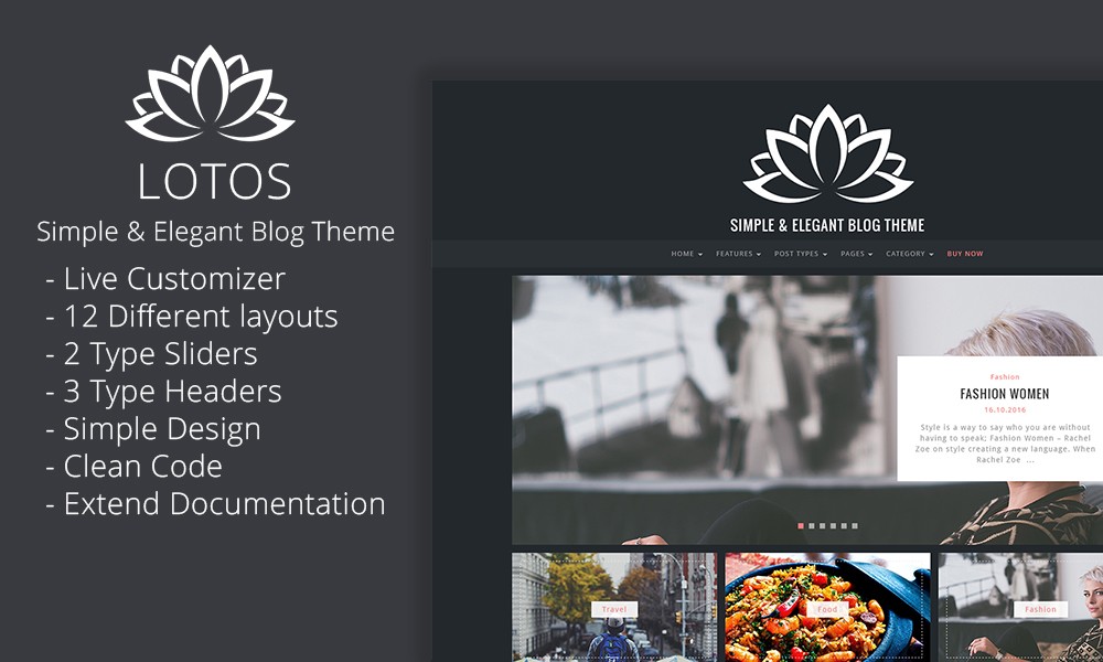 Lotos - Simple Blog Theme
