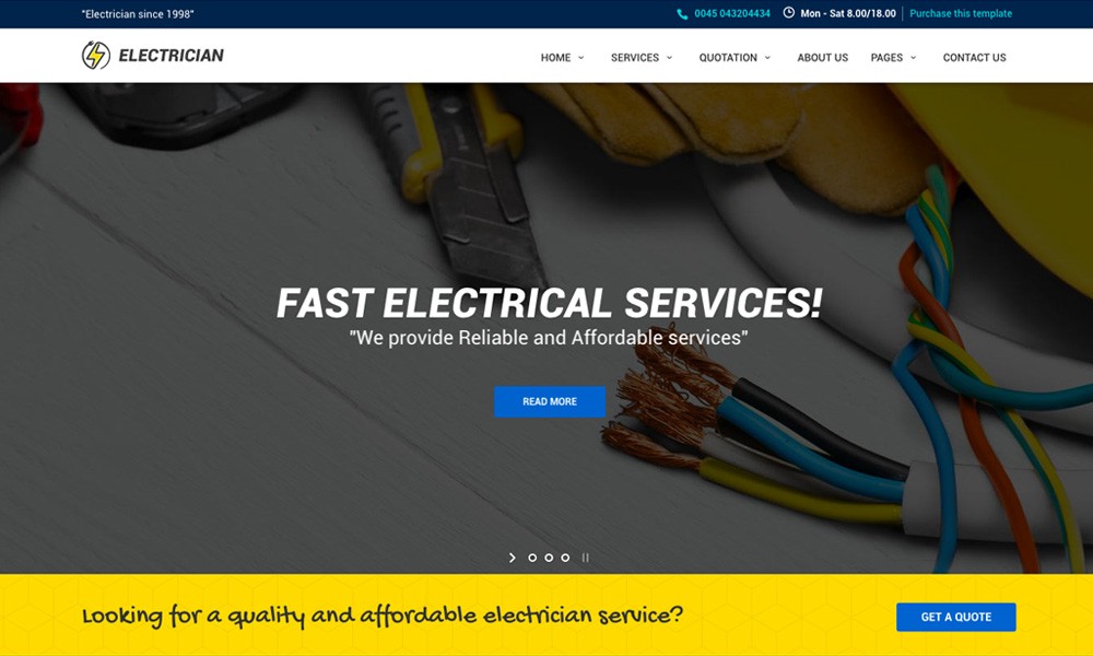 ELECTRICIAN - Electrician & Repairing template