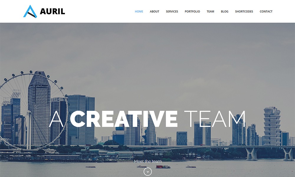 Auril Creative One Page WordPress Theme