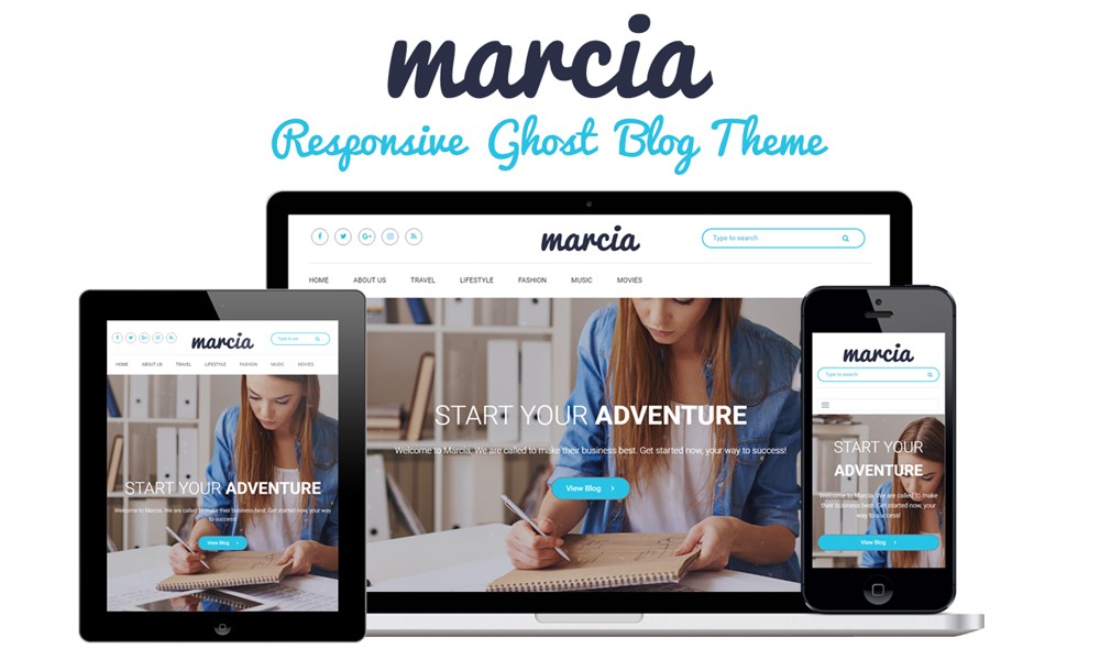 Marcia - Responsive Masonry Ghost Blog Theme