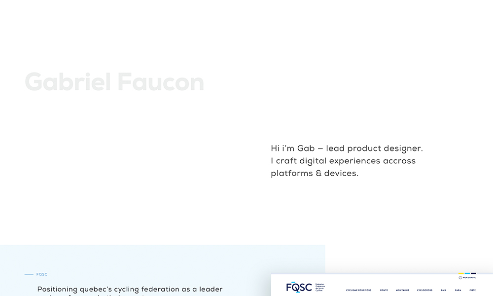 Gabriel Faucon  Product Designer