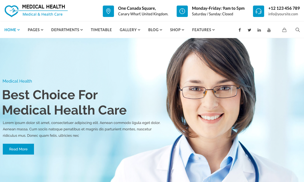 MedicalHealth - Medical, Clinic, Healthcare WordPress Theme