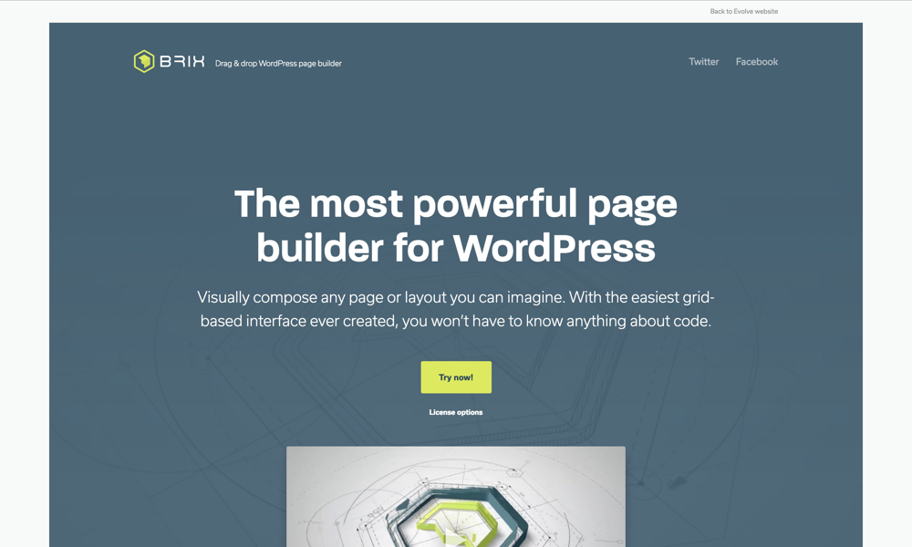 The most powerful page builder for WordPress, Brix by Evolve