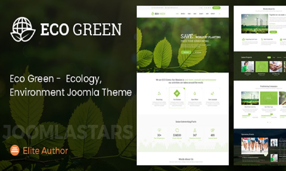 Eco Green - Joomla Theme for Environment, Ecology and Renewable Energy Company