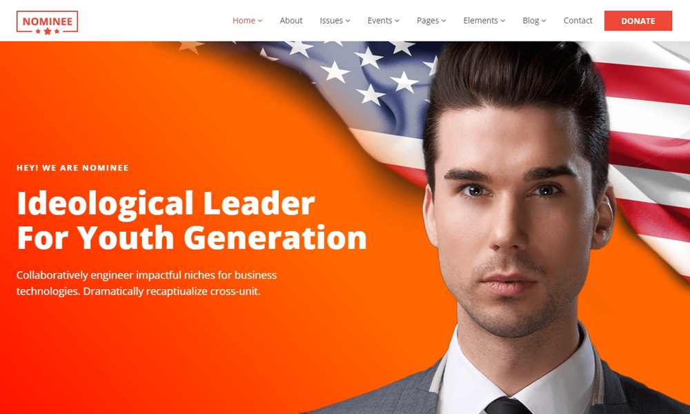 Nominee - Political WordPress Theme for Candidate/Political Leader