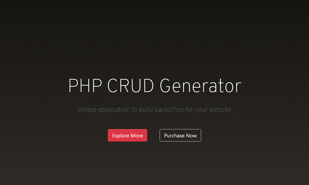 PHP CRUD Generator