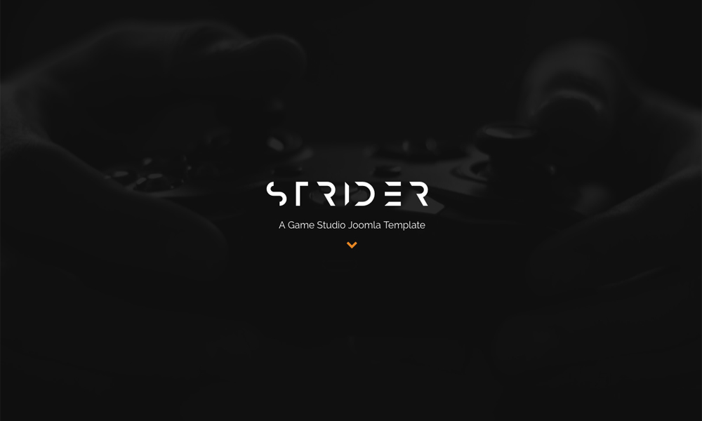 Strider - A Game Studio Joomla Template with Page Builder