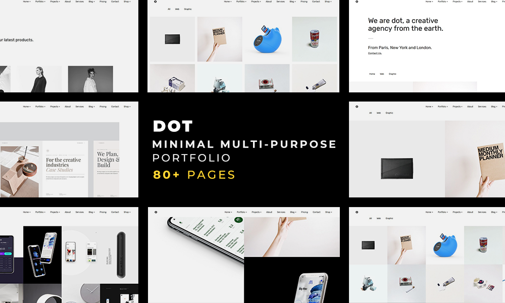 Dot - A Clean & Minimalist Multi-Purpose Portfolio