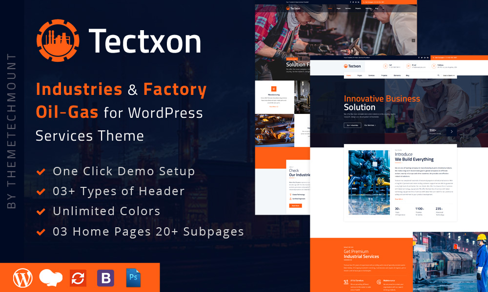 Tectxon - Industry & Factory WordPress Theme 