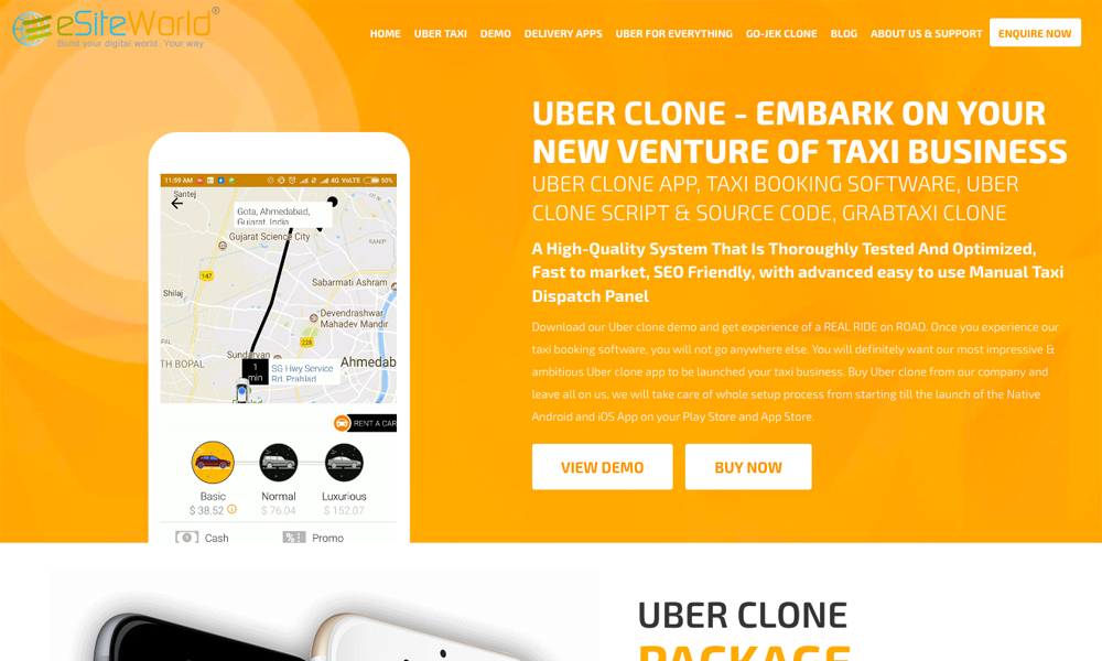 Uber Clone - Taxi Booking Software