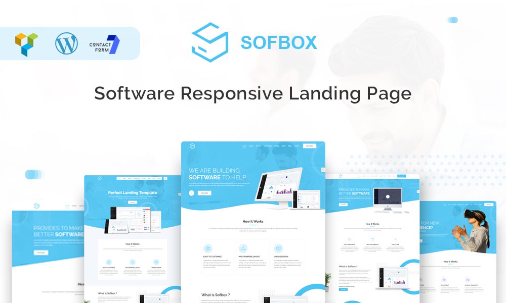 Sofbox - WordPress Software Landing Page