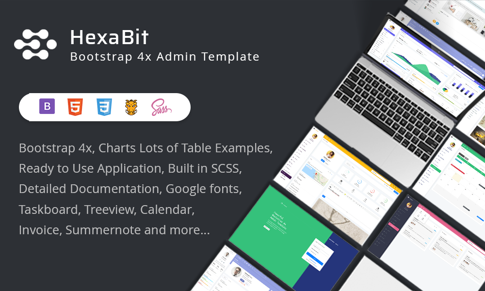 HexaBit - Bootstrap 4x Admin Template ui kit