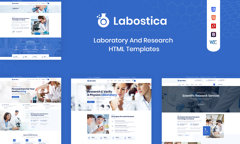 Labostica  Laboratory & Science Research HTML Template