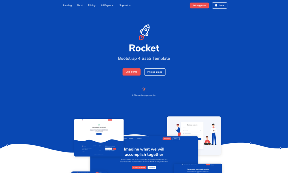 Rocket - Premium SaaS Bootstrap Template