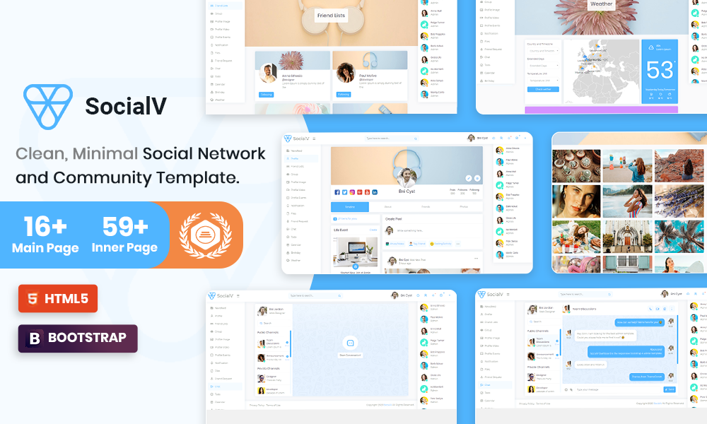 SocialV - Vue Js, HTML Social Network & Community Admin Template