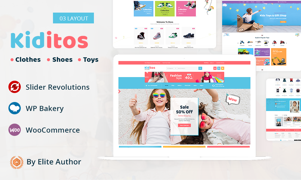 Kiditos - Baby and Kids Multi Store WooCommerce Theme