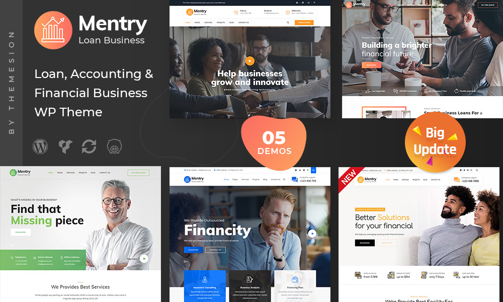 Mentry - Loan and Financial WordPress Theme