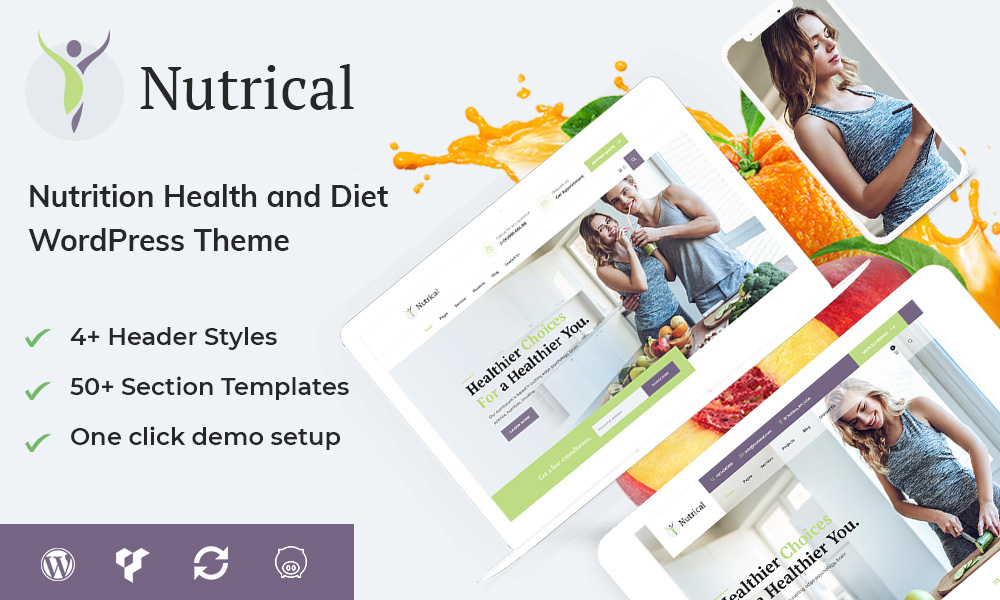 Nutrical - Health and Diet WordPress Theme
