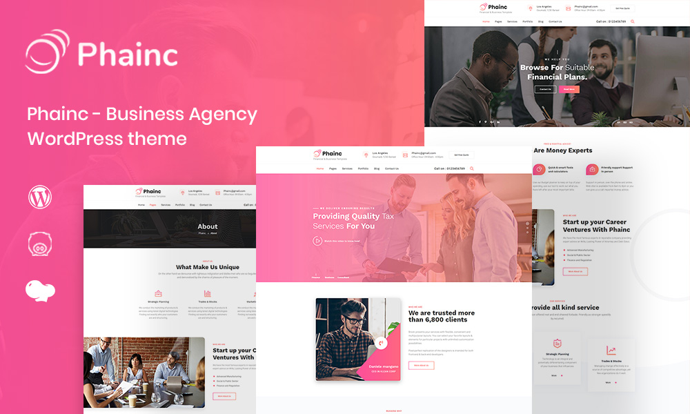 Phainc - Business Agency WordPress Theme