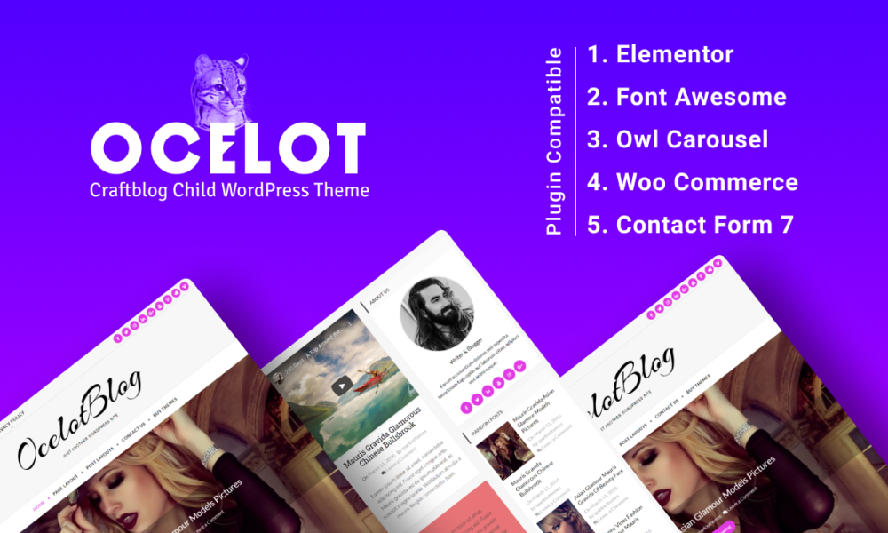 Ocelot – Free Child Theme Of Craft Blog WordPress Theme